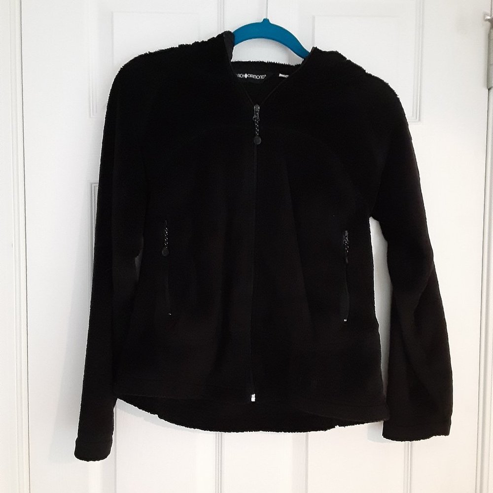 BLACK DIAMOND black fleece hooded jacket (M)